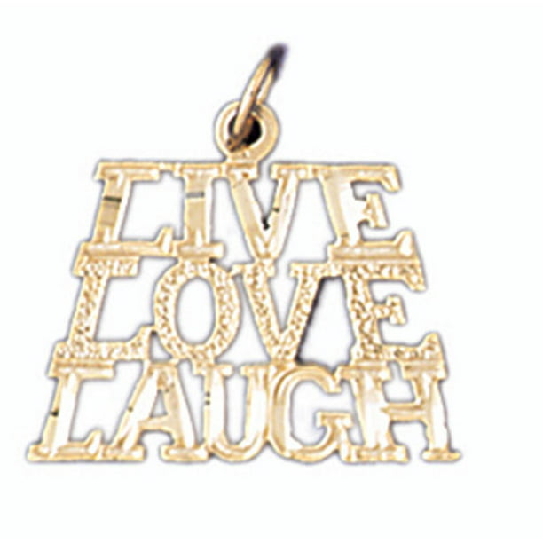Jewels Obsession 14K Yellow Gold Special Lover Saying Pendant 18 mm 